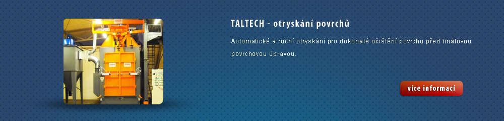 Otryskání povrchů TALTECH